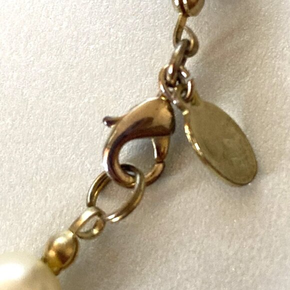 Vintage Cookie Lee Faux Pearl Knotted Necklace - Picture 4 of 7